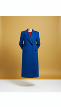 Structured Wool Coat in Cobalt Blue