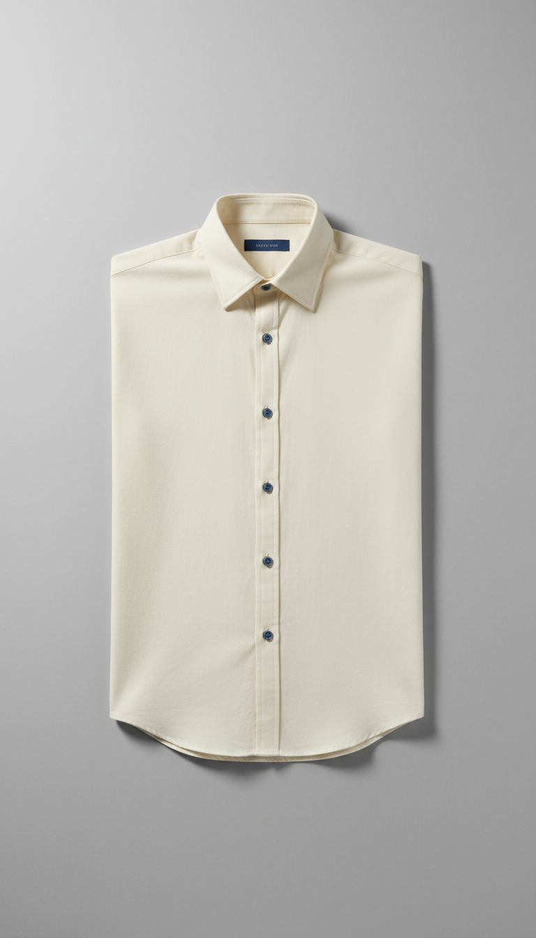 Ivory Mist Classic Cotton Button-Down Shirt