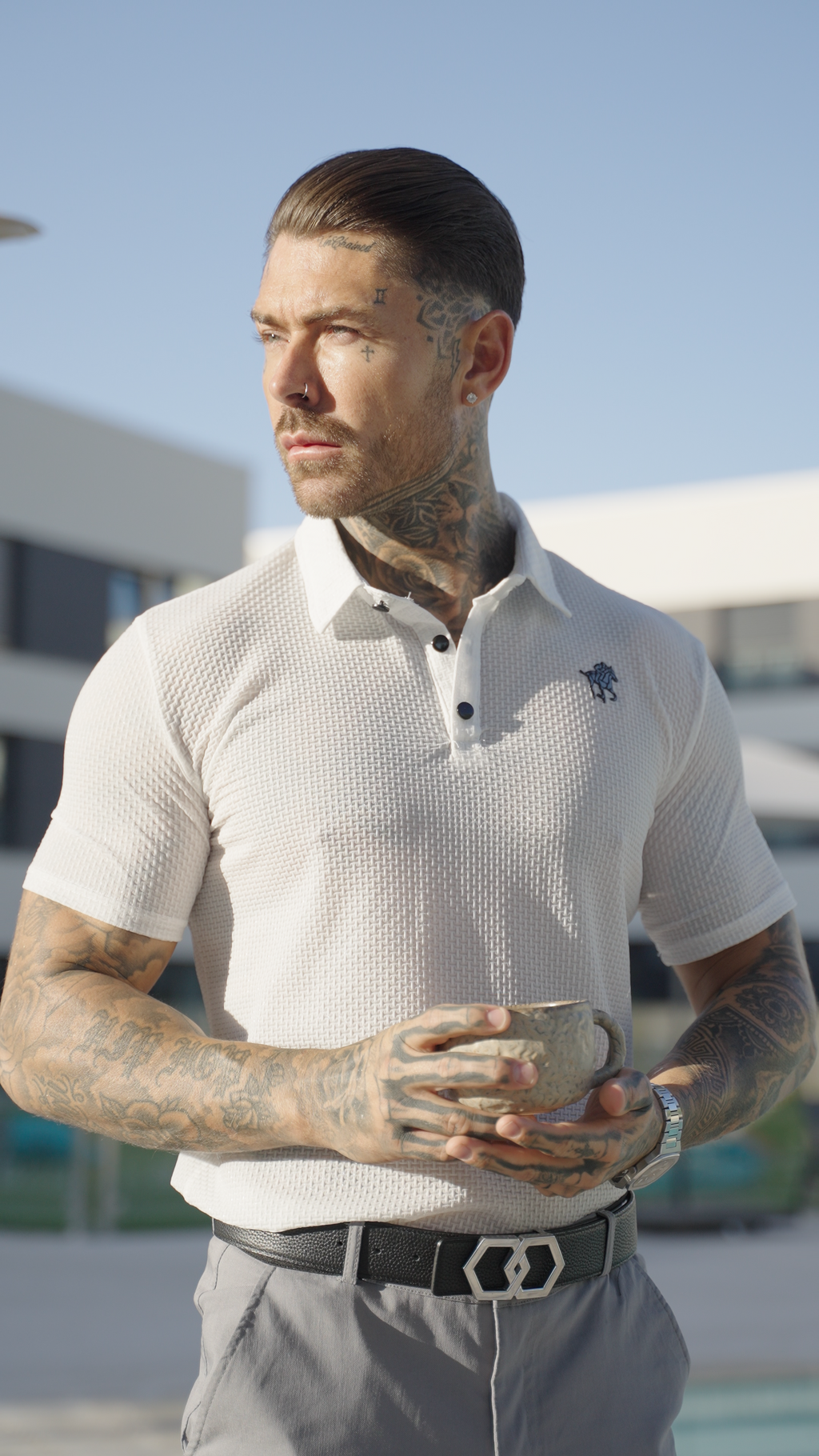 Daan | Gestructureerde Slim-Fit Polo