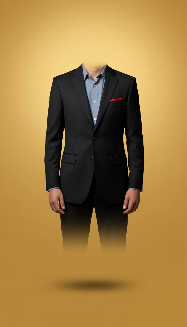 Tailored Blazer in Midnight Black