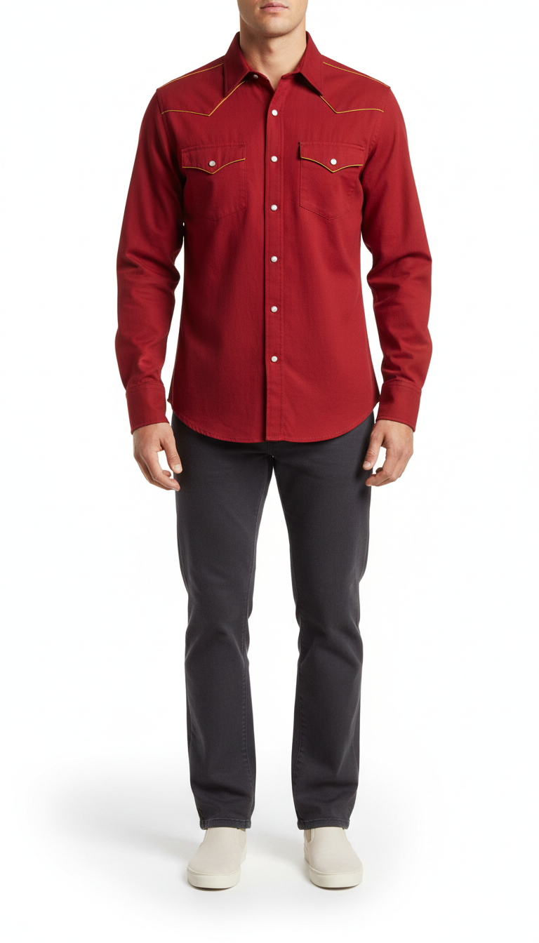 Casual Shirt in Western Red