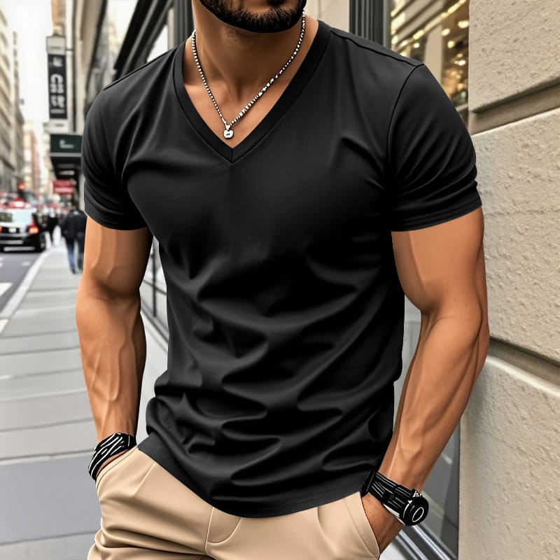 Kobe | Comfortabele V-Hals T-Shirt
